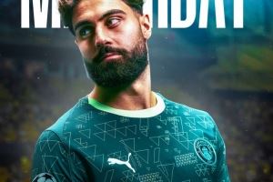 曼城发布欧冠客战比利亚雷亚尔海报：格瓦迪奥尔单人出镜